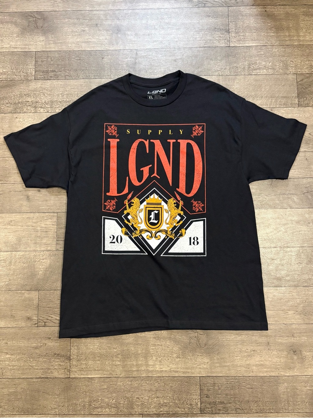 LGND Supply Crew Neck Graphic Print Short Sleeve Shirt